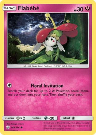 Flabebe - 149/236 (149/236) Reverse Holofoil [SM: Cosmic Eclipse] Pokemon Single Pokémon