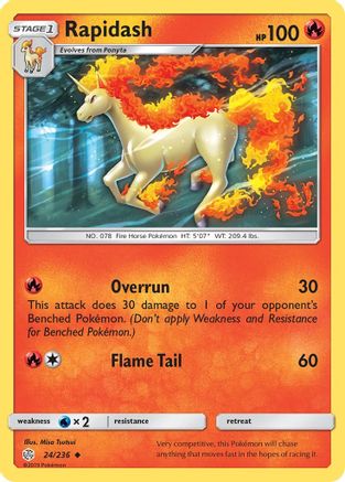 Rapidash (24/236) Reverse Holofoil [SM: Cosmic Eclipse] Pokemon Single Pokémon