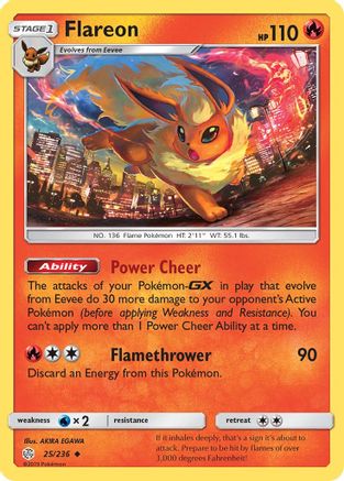Flareon (25/236) [SM: Cosmic Eclipse] Pokemon Single Pokémon
