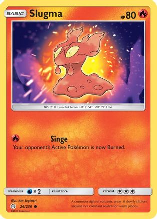 Slugma (26/236) Reverse Holofoil [SM: Cosmic Eclipse] Pokemon Single Pokémon