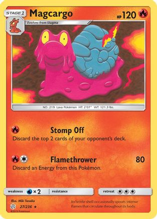 Magcargo (/236) Reverse Holofoil [SM: Cosmic Eclipse] Pokemon Single Pokémon