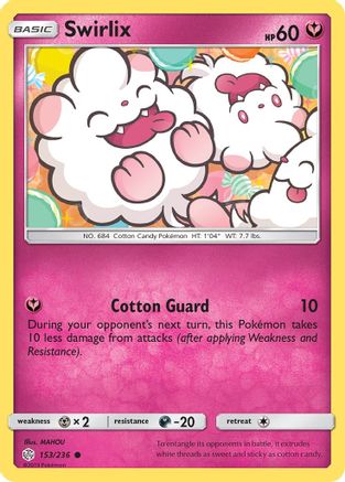 Swirlix (153/236) Reverse Holofoil [SM: Cosmic Eclipse] Pokemon Single Pokémon