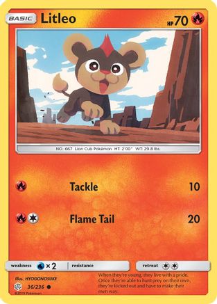 Litleo (/236) Reverse Holofoil [SM: Cosmic Eclipse] Pokemon Single Pokémon