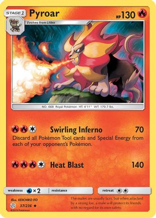 Pyroar (/236) Reverse Holofoil [SM: Cosmic Eclipse] Pokemon Single Pokémon