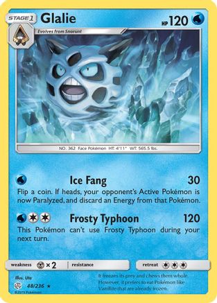Glalie (/236) Reverse Holofoil [SM: Cosmic Eclipse] Pokemon Single Pokémon