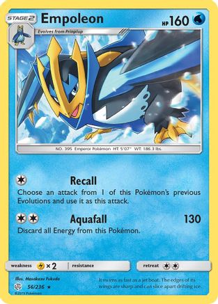Empoleon (56/236) Reverse Holofoil [SM: Cosmic Eclipse] Pokemon Single Pokémon