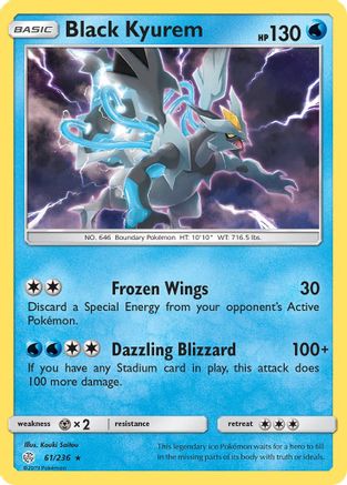 Black Kyurem (61/236) Holofoil [SM: Cosmic Eclipse] Pokemon Single Pokémon