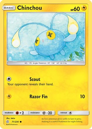 Chinchou (71/236) Reverse Holofoil [SM: Cosmic Eclipse] Pokemon Single Pokémon