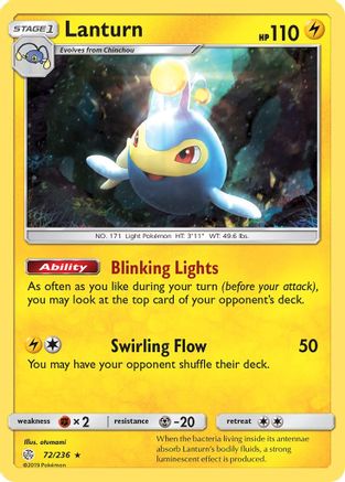 Lanturn (/236) Reverse Holofoil [SM: Cosmic Eclipse] Pokemon Single Pokémon