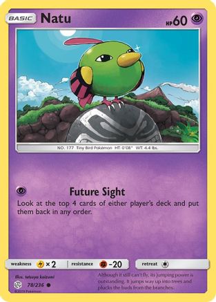 Natu (78/236) Reverse Holofoil [SM: Cosmic Eclipse] Pokemon Single Pokémon