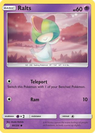 Ralts (80/236) Reverse Holofoil [SM: Cosmic Eclipse] Pokemon Single Pokémon