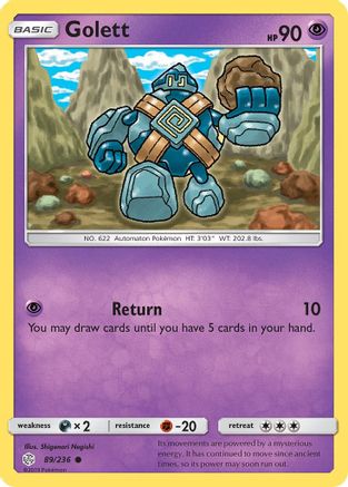 Golett (/236) Reverse Holofoil [SM: Cosmic Eclipse] Pokemon Single Pokémon