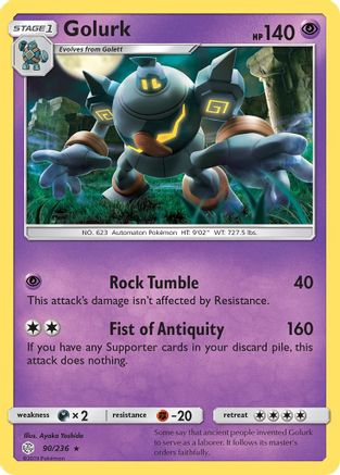 Golurk (90/236) Reverse Holofoil [SM: Cosmic Eclipse] Pokemon Single Pokémon