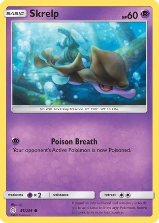 Skrelp (91/236) Reverse Holofoil [SM: Cosmic Eclipse] Pokemon Single Pokémon