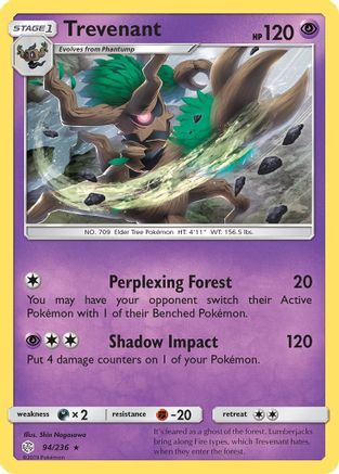 Trevenant (/236) Reverse Holofoil [SM: Cosmic Eclipse] Pokemon Single Pokémon