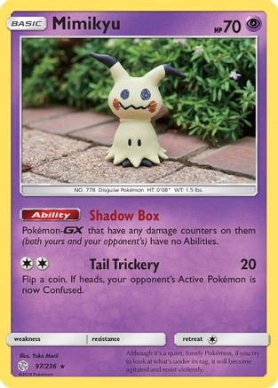Mimikyu (97/236) Reverse Holofoil [SM: Cosmic Eclipse] Pokemon Single Pokémon
