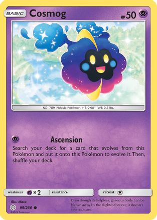 Cosmog - 99/236 (99/236) [SM: Cosmic Eclipse] Pokemon Single Pokémon
