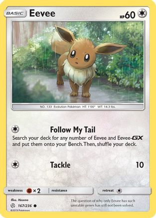 Eevee - 167/236 (167/236) [SM: Cosmic Eclipse] Pokemon Single Pokémon