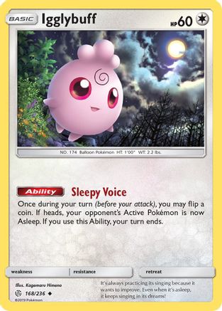 Igglybuff (168/236) Reverse Holofoil [SM: Cosmic Eclipse] Pokemon Single Pokémon