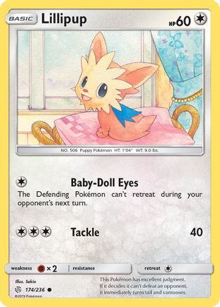 Lillipup (174/236) Reverse Holofoil [SM: Cosmic Eclipse] Pokemon Single Pokémon