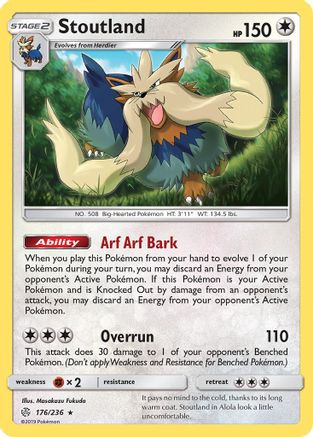 Stoutland (/236) Holofoil [SM: Cosmic Eclipse] Pokemon Single Pokémon