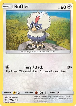 Rufflet (177/236) Reverse Holofoil [SM: Cosmic Eclipse] Pokemon Single Pokémon