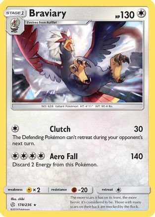 Braviary (/236) Reverse Holofoil [SM: Cosmic Eclipse] Pokemon Single Pokémon