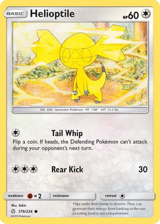 Helioptile (179/236) Reverse Holofoil [SM: Cosmic Eclipse] Pokemon Single Pokémon