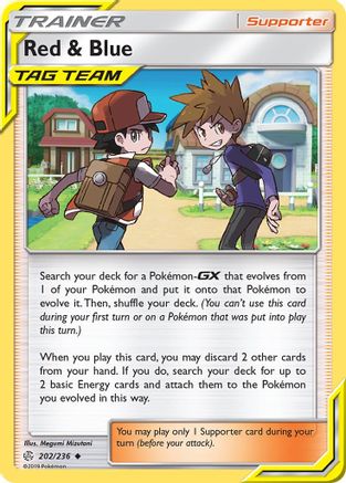 Red & Blue (202/236) Reverse Holofoil [SM: Cosmic Eclipse] Pokemon Single Pokémon