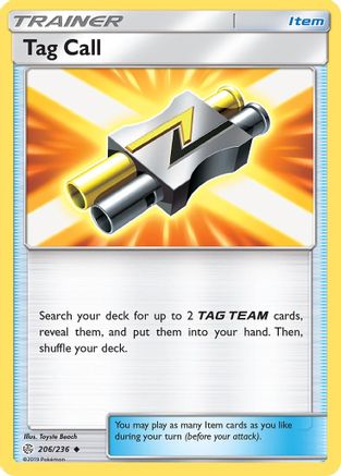 Tag Call (206/236) Reverse Holofoil [SM: Cosmic Eclipse] Pokemon Single Pokémon