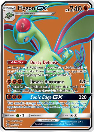 Flygon GX (Full Art) (/236) Holofoil [SM: Cosmic Eclipse] Pokemon Single Pokémon