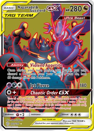 Naganadel & Guzzlord GX (Full Art) (/236) Holofoil [SM: Cosmic Eclipse] Pokemon Single Pokémon