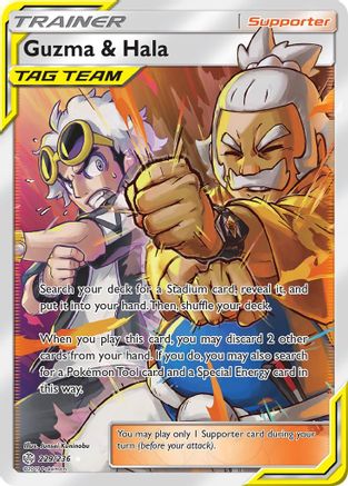 Guzma & Hala (Full Art) 229/236 Holofoil [SM: Cosmic Eclipse] Pokemon Single Pokémon