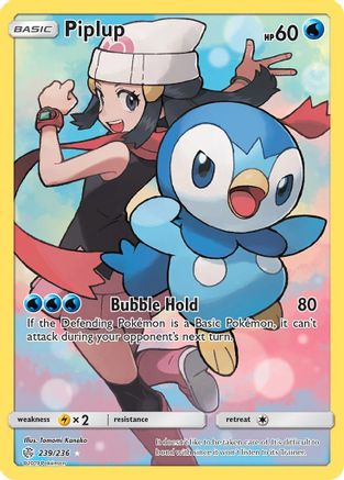Piplup (Secret) 239/236 Holofoil [SM: Cosmic Eclipse] Pokemon Single Pokémon