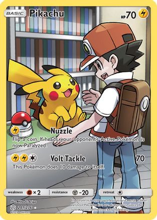 Pikachu (Secret) 241/236 Holofoil [SM: Cosmic Eclipse] Pokemon Single Pokémon