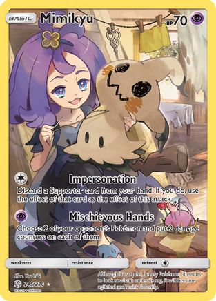 Mimikyu (Secret) 245/236 Holofoil [SM: Cosmic Eclipse] Pokemon Single Pokémon