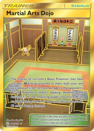 Martial Arts Dojo (Secret) 268/236 Holofoil [SM: Cosmic Eclipse] Pokemon Single Pokémon