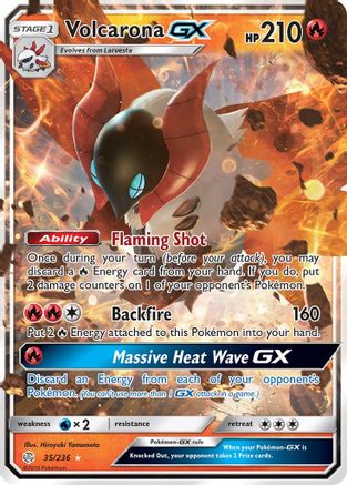 Volcarona GX 35/236 Holofoil [SM: Cosmic Eclipse] Pokemon Single Pokémon
