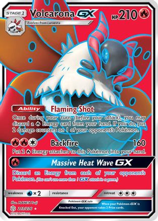 Volcarona GX (Full Art) (/236) Holofoil [SM: Cosmic Eclipse] Pokemon Single Pokémon