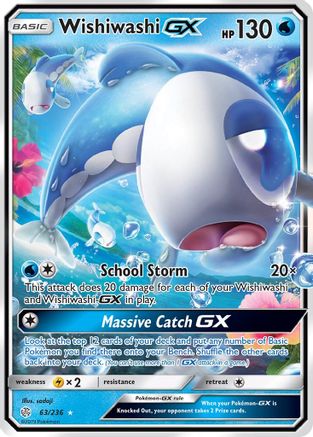 Wishiwashi GX (63/236) Holofoil [SM: Cosmic Eclipse] Pokemon Single Pokémon
