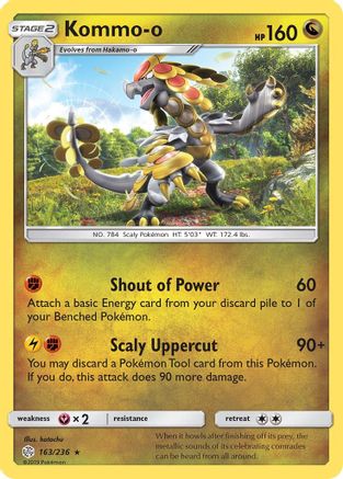 Kommo-o (163/236) Reverse Holofoil [SM: Cosmic Eclipse] Pokemon Single Pokémon