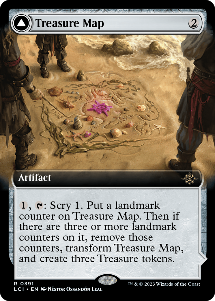 Treasure Map (LCI-391) [The Lost Caverns of Ixalan] (Extended Art) Foil MTG Single Wizards of the Coast