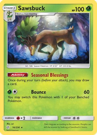 Sawsbuck (/236) Holofoil [SM: Cosmic Eclipse] Pokemon Single Pokémon