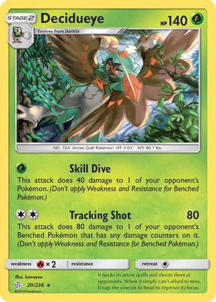 Decidueye (20/236) Holofoil [SM: Cosmic Eclipse] Pokemon Single Pokémon