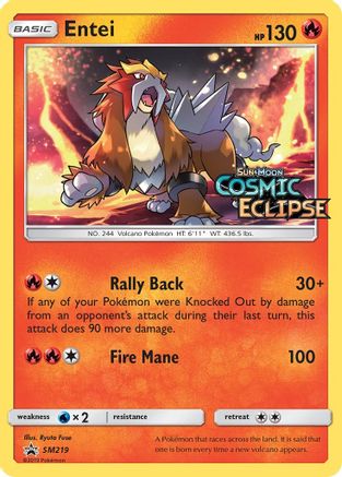 Entei - SM219 (Prerelease) (/248) Holofoil [SM: Black Star Promos] Pokemon Single Pokémon