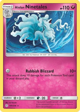 Alolan Ninetales (145/236) Reverse Holofoil [SM: Cosmic Eclipse] Pokemon Single Pokémon
