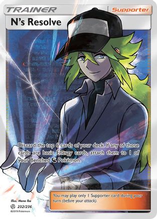 N's Resolve (Full Art) (232/236) - [SM: Cosmic Eclipse] Holofoil Pokemon Single Pokémon