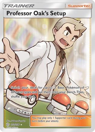 Professor Oak's Setup (Full Art) 233/236 Holofoil [SM: Cosmic Eclipse] Pokemon Single Pokémon