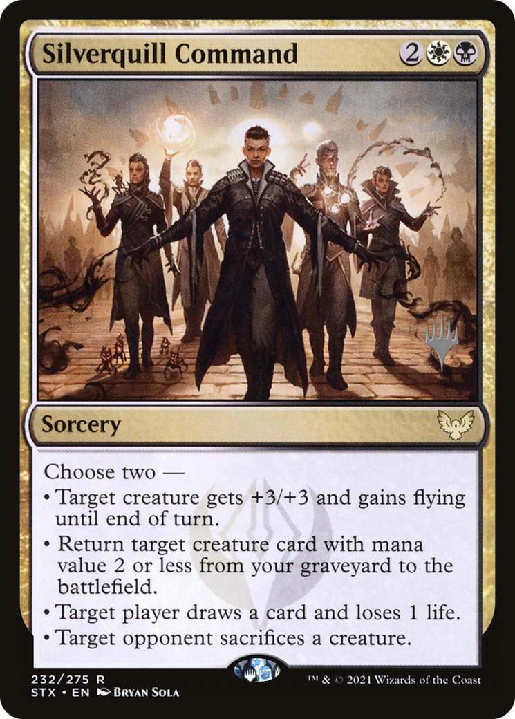 Silverquill Command (PPSTX-232P) [Strixhaven: School of Mages Promos] Foil MTG Single Wizards of the Coast