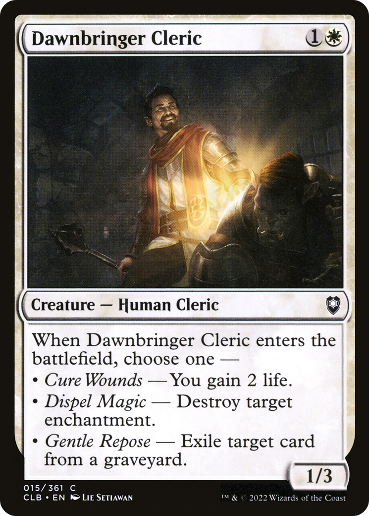 Dawnbringer Cleric (CLB-015) [Commander Legends: Battle for Baldur's Gate] Foil MTG Single Wizards of the Coast